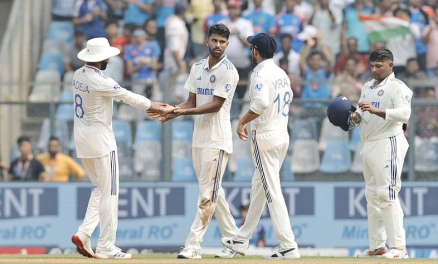 Washington Sundar’s Double Breakthrough Limits New Zealand to 92/3 at Lunch on Day One of the 3rd Test