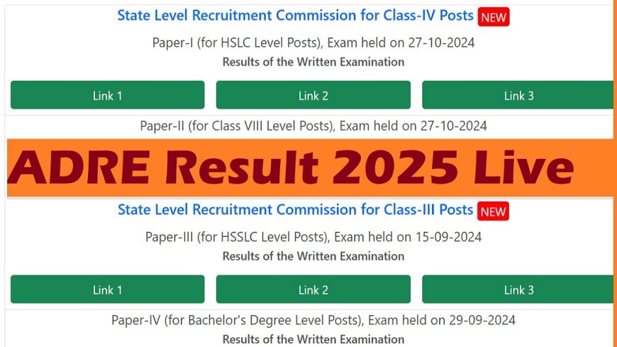 ADRE 2025 Results Declared – Live Updates: Scores Announced, Cut-Off Details, and Next Steps