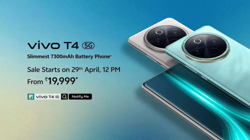 Vivo T4 5G Unveiled in India with Powerful 7,300mAh Battery, Starting Price ₹21,999